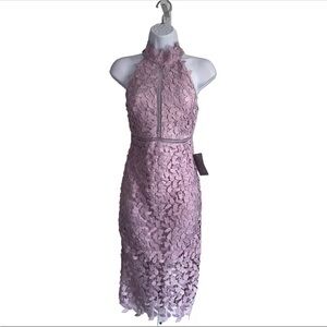 Bardot Lavender Floral Midi Dress